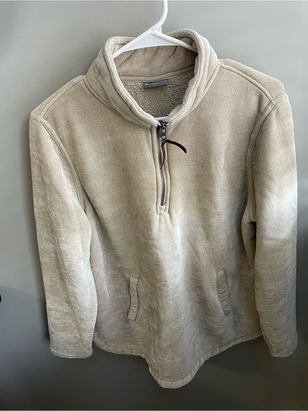 32 Degrees Cream Quarter‑Zip Fleece Pullover